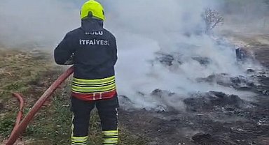 Bolu'da ot yangını paniğe neden oldu