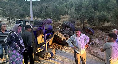 Bozdoğan'da traktör devrildi: 1 yaralı