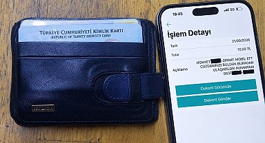 Bulduğu cüzdanın sahibine ulaşmak için 10 TL gönderdi