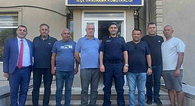 Burhaniye de Esnaf ve Sanatkarlar Odası yönetimi Jandarma komutanını ziyaret etti