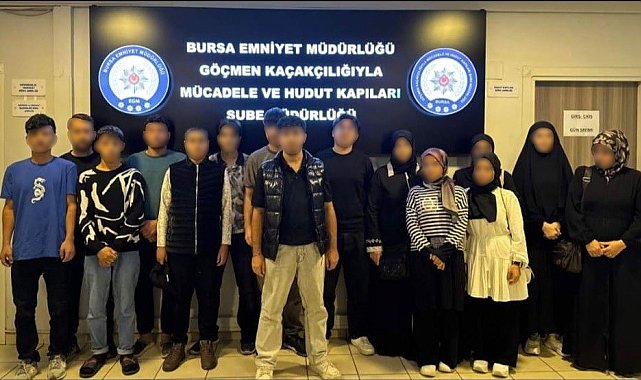 Bursa'da düzensiz göç operasyonu: 10 kaçak göçmen yakalandı