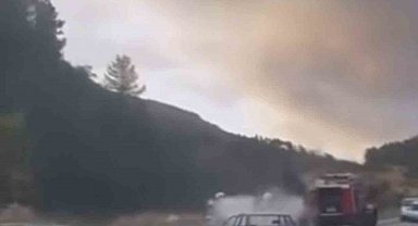 Bursa'da otomobil alevlere teslim oldu