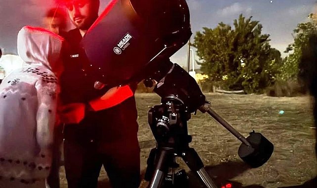 Çavdarhisar'da gökyüzü teleskopla keşfedildi