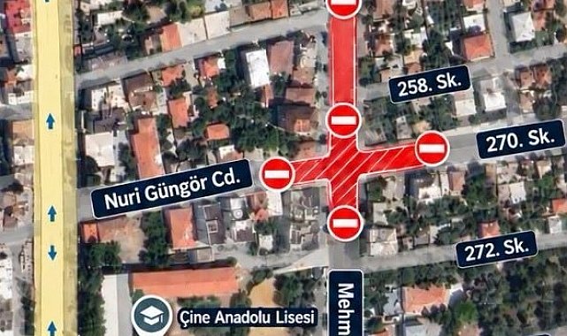 Çine'de o yol araç trafiğine geçici olarak kapanıyor
