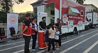Cizre'de mobil araçla vatandaşlara yerinde destek