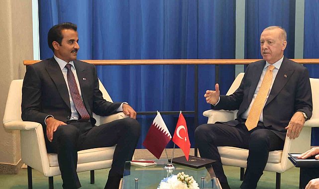 Cumhurbaşkanı Erdoğan, Katar Emiri Al Thani ile görüştü