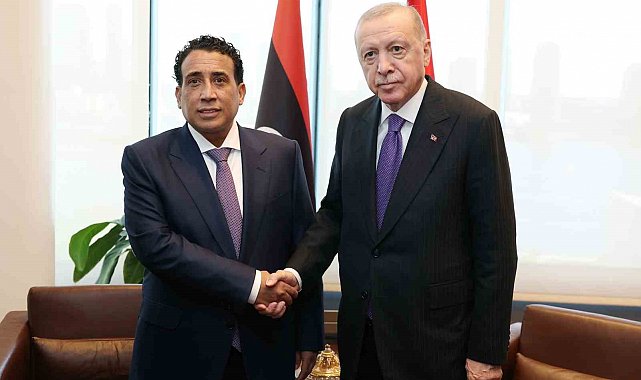 Cumhurbaşkanı Erdoğan, Libya Başkanlık Konseyi Başkanı el-Menfi ile görüştü
