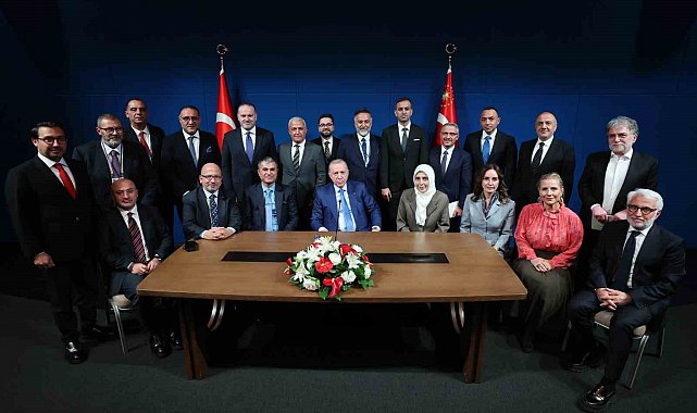 Cumhurbaşkanı Erdoğan, New York'ta gazetecilerle bir araya geldi