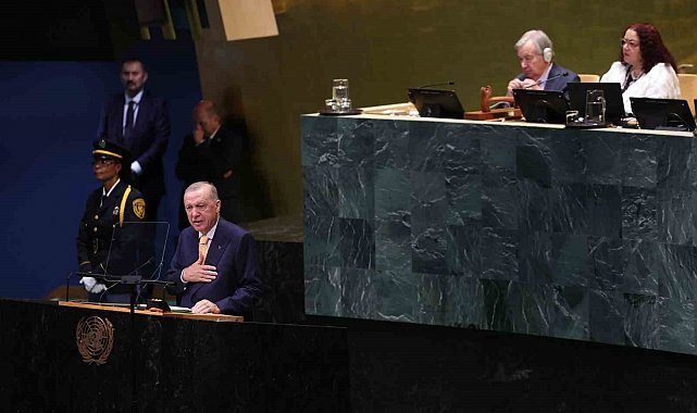 Cumhurbaşkanı Erdoğan: "Bizler, tıpkı geçen yıl olduğu gibi özgür ve egemen Filistin Devleti'nin sesi olacak, Filistin halkının mücadelesini bu kürsüden dünyaya duyurmaya devam edeceğiz"