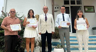 Datça'da eğitim projelerine katkı sağlayan personele teşekkür