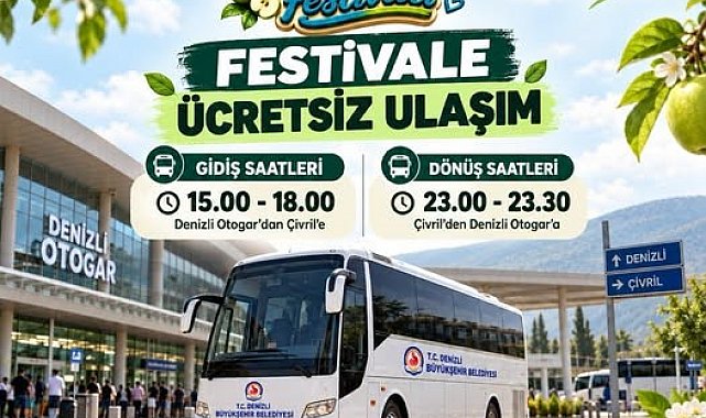 Denizli'den Çivril Elma Festivaline ücretsiz ulaşım sağlanacak