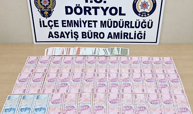 Dörtyol'da iş yerinde kumar oynayan 5 kişiye 58 bin 20 TL ceza