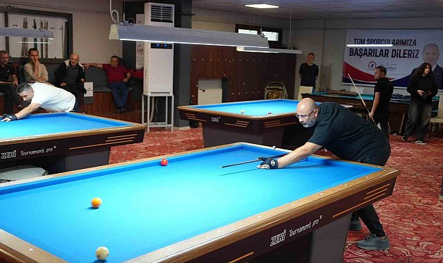 Düzce'de 3 Bant Bilardo Longoni Cup Türkiye Şampiyonası başladı