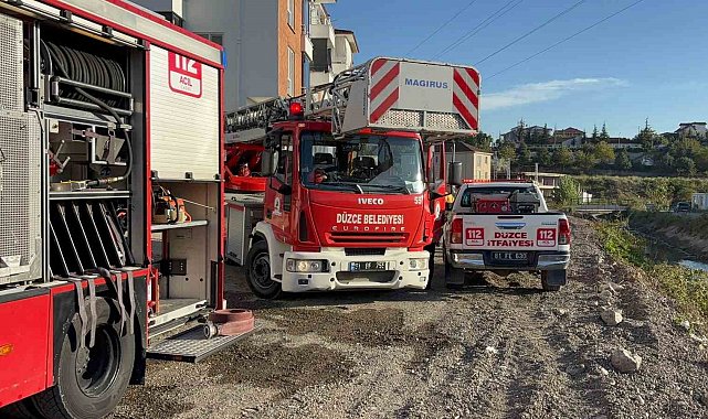 Düzce'de ev yangını ekiplerin müdahalesi ile söndürüldü