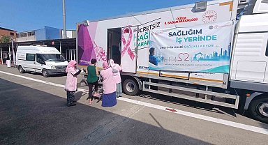 Düzce'nin kanser tarama tırı Bartın'da hizmet veriyor