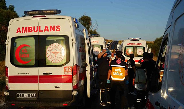Edirne'de zincirleme kaza: 6 yaralı