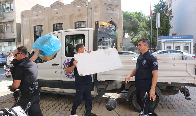 Edremit'te kaldırım işgallerine zabıta denetimi