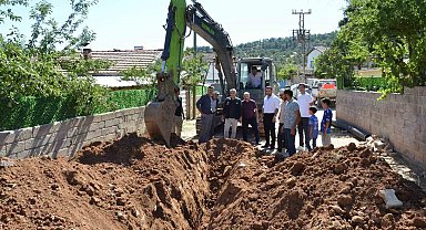 Emet'te köylerin altyapı çalışmaları yerinde incelendi