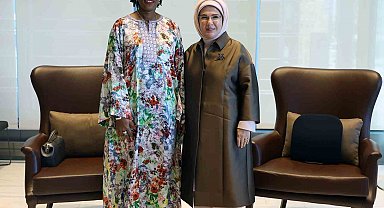 Emine Erdoğan, Sierra Leone Cumhurbaşkanı'nın eşi Fatima Maada Bio ile görüştü