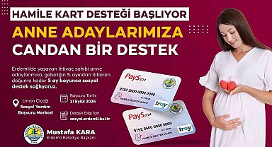 Erdemli'de anne adaylarına 'Hamile Destek Kartı'
