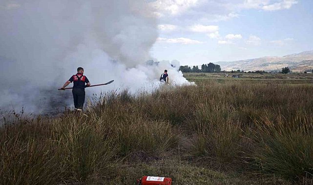 Erzincan'da arazide çıkan yangın söndürüldü