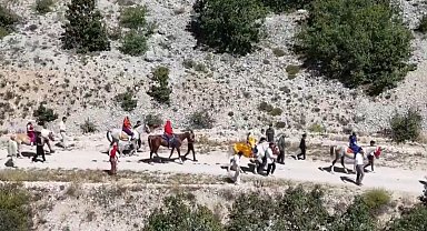 Erzincan'da asırlık gelenek atlı düğün alayıyla yaşatılıyor