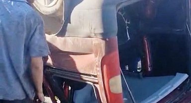 Erzurum'da takla atan araçta sürücü yaralandı