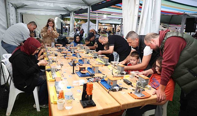 Festivalde çocuklar hem eğlendi hem spor yaptı