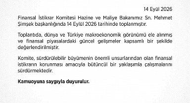 Finansal İstikrar Komitesi toplantısı gerçekleştirildi