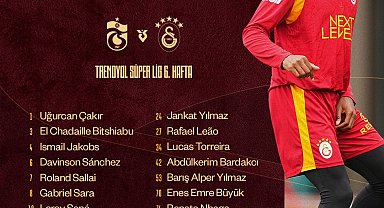 Galatasaray'ın, Trabzonspor maçı kamp kadrosu belli oldu