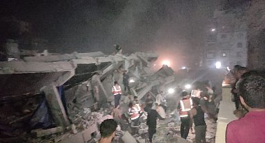 Gazze'de İsrail saldırılarında daha önce hasar gören bina yıkıldı: En az 8 ölü