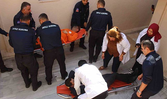 Gemlik Açık Ceza İnfaz Kurumu'nda gerçeği aratmayan olağanüstü hal tatbikatı