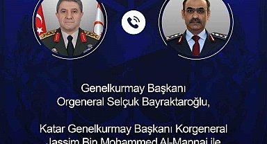 Genelkurmay Başkanı Orgeneral Bayraktaroğlu, Katar Genelkurmay Başkanı Al-Mannai ile görüştü