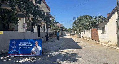 Germencik'te cadde ve sokaklarda çalışmalar hız kesmeden sürüyor
