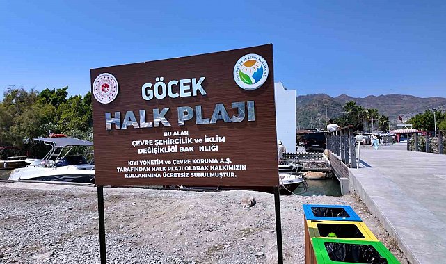 Göcek'te temizlenen plaj vatandaşların hizmetine sunuldu