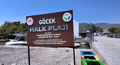 Göcek'te temizlenen plaj vatandaşların hizmetine sunuldu