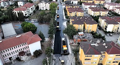 Gölcük'te 600 metrelik cadde yenilendi