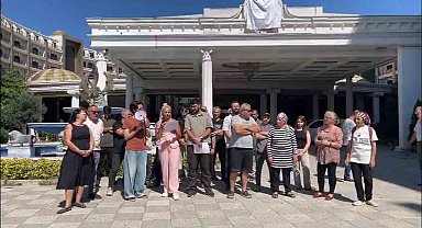 Grand Termal Otel çalışanlarının maaş ve tazminat protestosu sürüyor