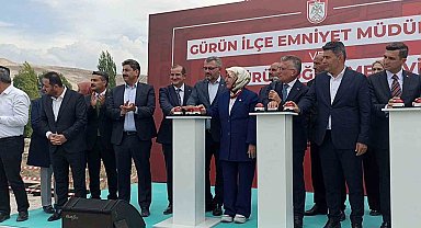 Gürün Emniyet Müdürlüğü ve öğretmenevi binalarının temeli törenle atıldı