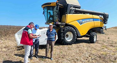 Hayrabolu'da ayçiçeği hasadıyla birlikte biçerdöver denetimleri başladı