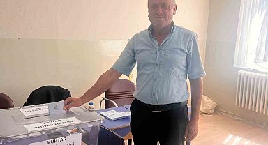 Hisarcık köyünde muhtarlık için sandık kuruldu