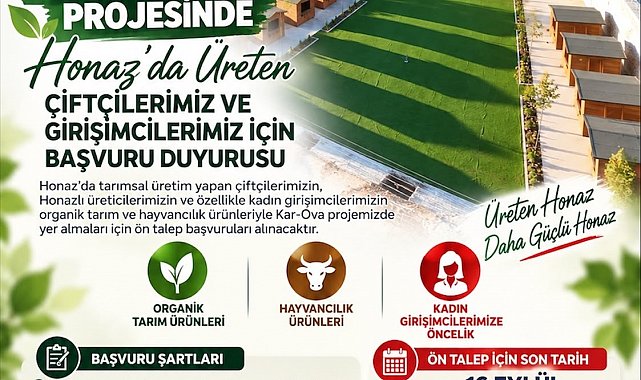 Honaz'da Kar-Ova Projesi için başvurular başladı