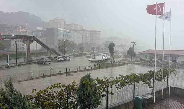 Hopa'da dalgalar metrelerce yükseldi