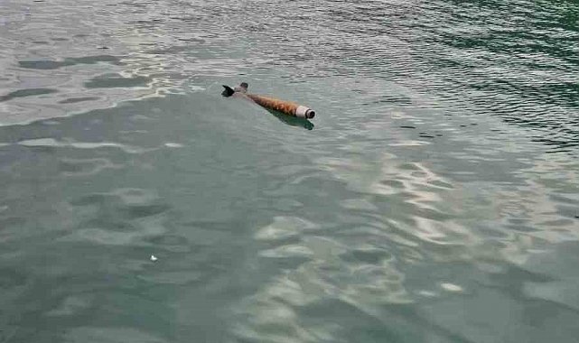 Hopa'da deniz yüzeyinde roket benzeri cisim alarmı