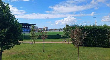 İçinde futbol sahası ve tribünü bulunan Türkiye'nin ilk ve tek spor temalı Millet Bahçesi Trabzon'da açılışa hazırlanıyor