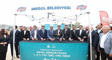 İnegöl'de kentsel dönüşümün 2. ve 3. etaplarında temel atıldı