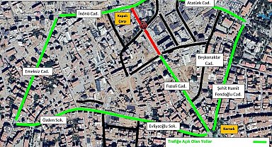 İnönü Caddesi'nden Fuzuli Caddesi'ne giriş kapanıyor