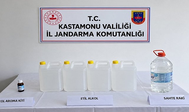 Jandarma sahte içki operasyonu