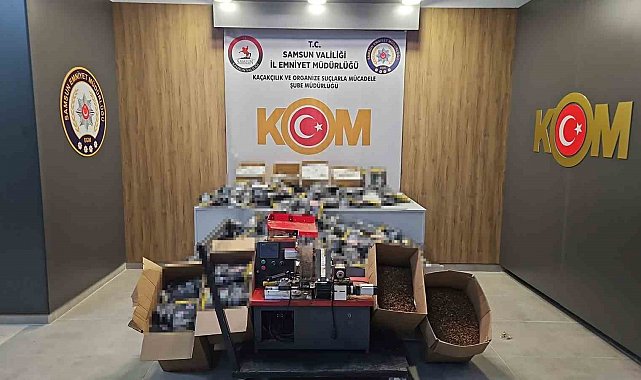 Kaçak 14 bin makaron ve 23 kilo tütün piyasaya sürülmeden ele geçirildi