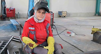 Kadın kaynak ustası ezber bozuyor